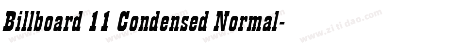 Billboard 11 Condensed Normal字体转换